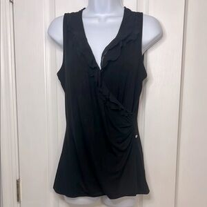 White House Black Market Black Fitted Sleeveless Top